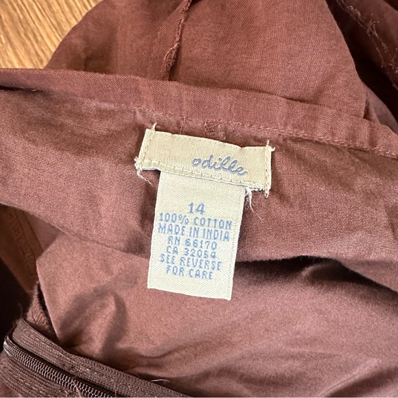 Anthropologie Odille Brown Skirt, 25” long, size 14 - Picture 4 of 5